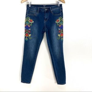 Versace V 1969 Abbigliamento Skinny Embroidered Dark Jeans Women’s‎ Sz 26